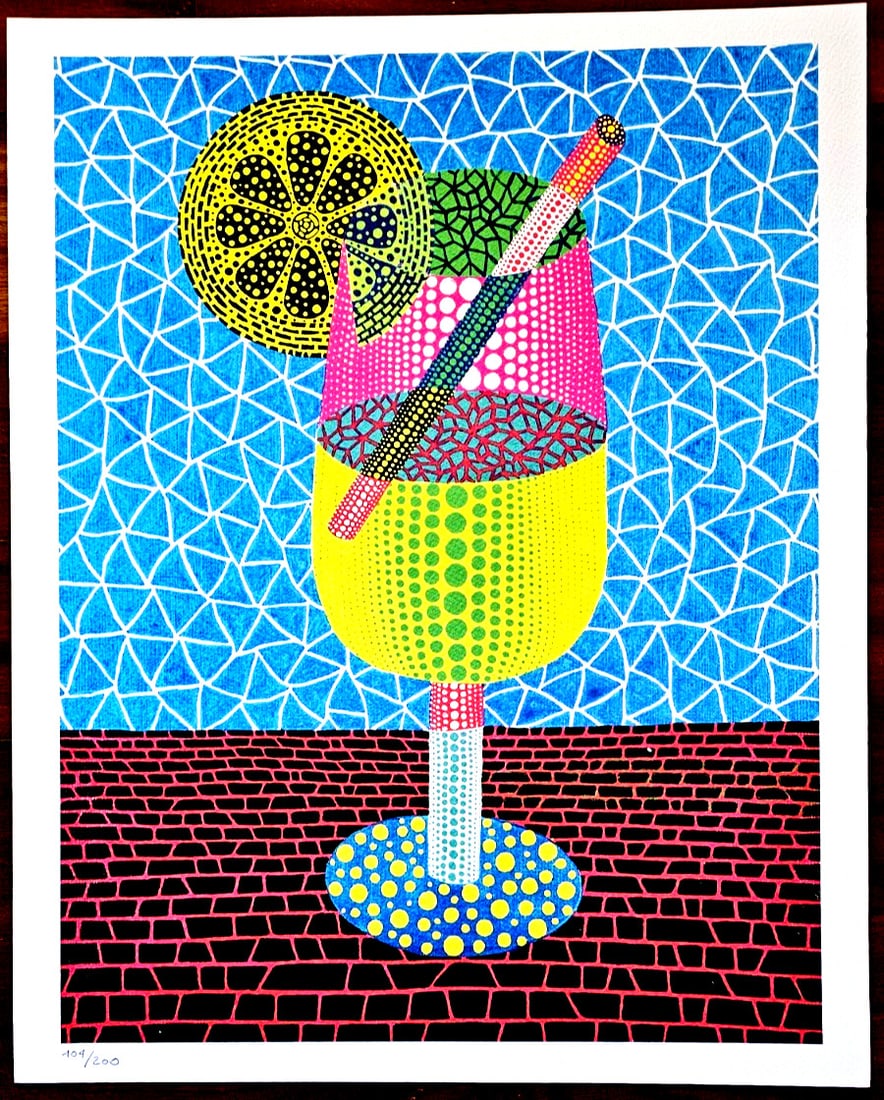 Yayoi Kusama Lithograph, Limited Edition, Mori Art Museum: Yayoi Kusama Lithograph, Limited Edition, Mori Art Museum Own a piece of modern art history with this limited edition lithograph by renowned Japanese artist Yayoi Kusama, created in collaboration with