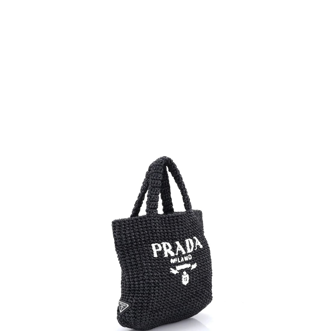 Small Prada Logo Tote Raffia - 2