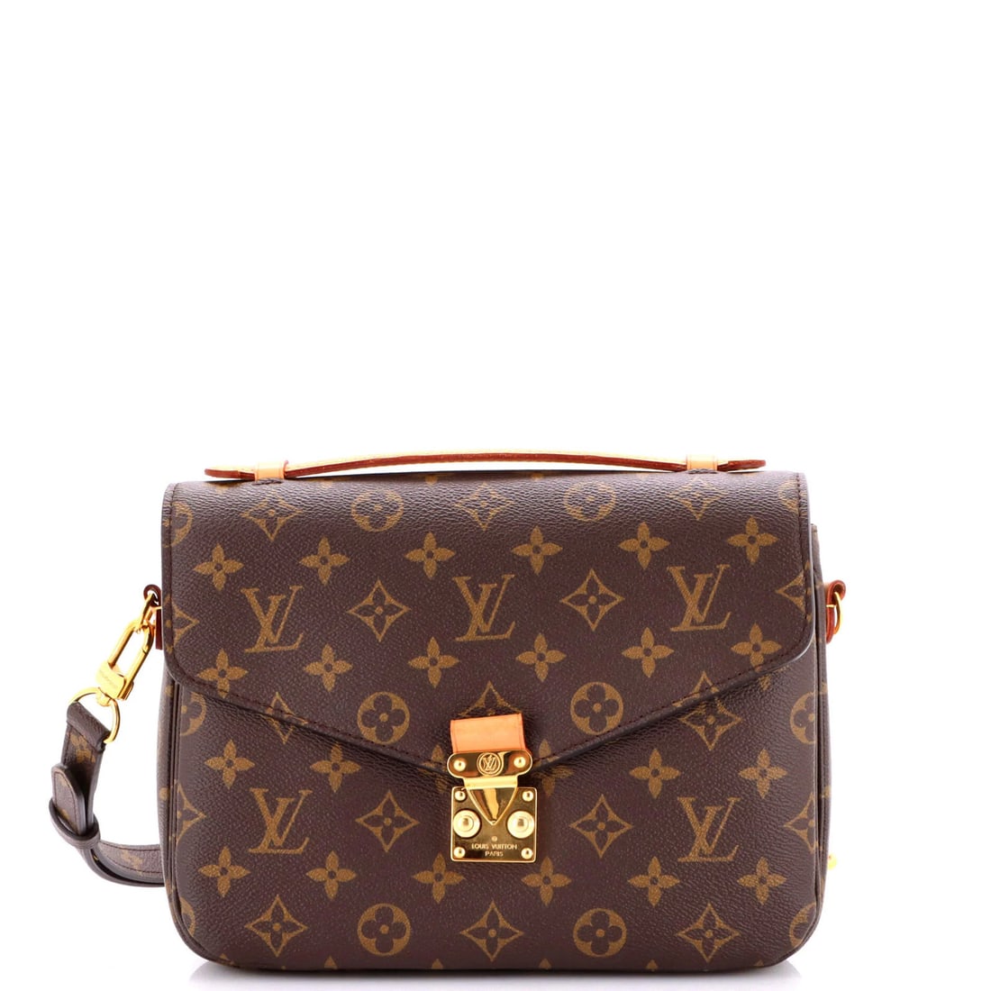 Canvas Louis Vuitton Pochette Metis Monogram: Canvas Louis Vuitton Pochette Metis Monogram A rare and stylish find, this Louis Vuitton Pochette Metis Monogram canvas messenger bag boasts the iconic brand's signature monogram pattern in rich