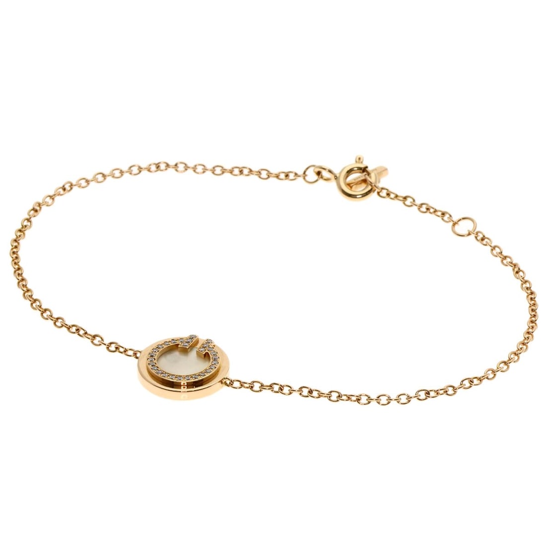 Gold TIFFANY&Co. T TWO Circle Shell Diamond Bracelet K18 Pink: Gold TIFFANY&Co. T TWO Circle Shell Diamond Bracelet K18 Pink Elevate your style with the iconic Tiffany&Co. T TWO Circle Shell Diamond Bracelet, set in 18k pink gold and adorned with a stunning diamo