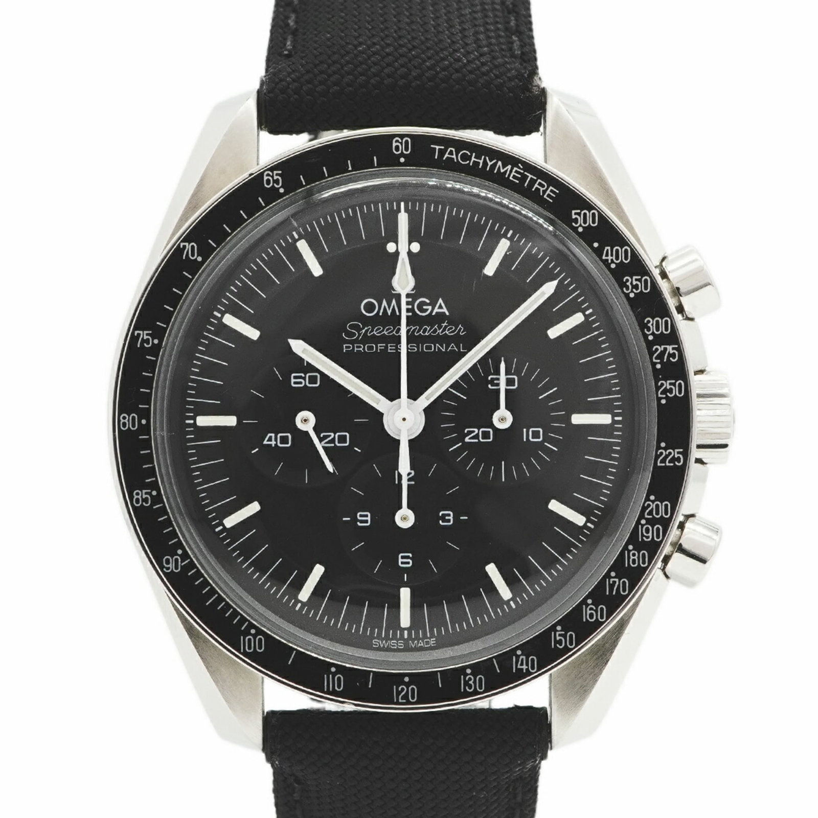 Wristwatch Omega: Wristwatch Omega A sleek and sophisticated Omega wristwatch, with its 42mm black leather band and classic design, is a timeless accessory for any gentleman. With its durable nylon case and precise mov