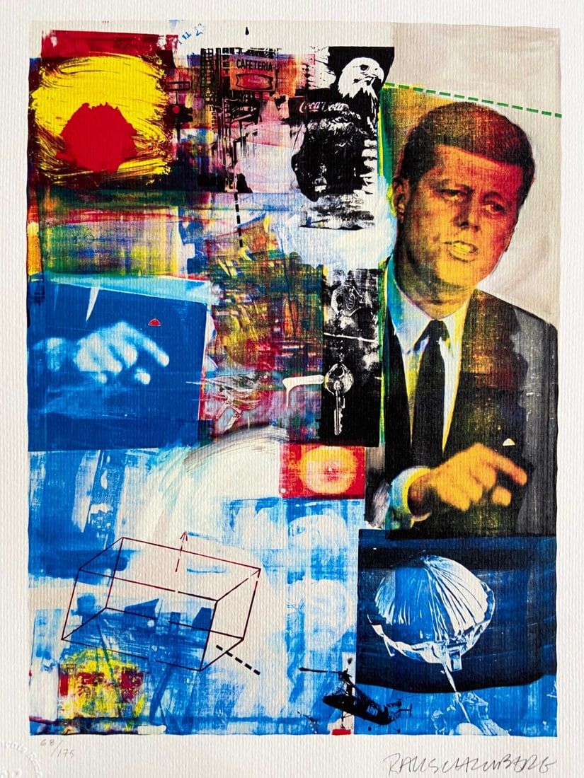 Jasper Johns - Robert Rauschenberg Lithograph Numbered Op: Jasper Johns - Robert Rauschenberg Lithograph Numbered Op A rare opportunity to own a piece of American art history, this limited edition lithograph by Robert Rauschenberg is a unique and striking