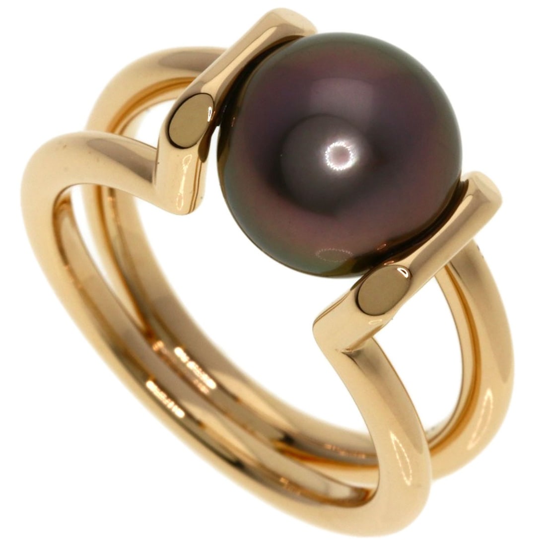 Gold TIFFANY&Co. Hardware Pearl Ring K18 Pink: Gold TIFFANY&Co. Hardware Pearl Ring K18 Pink A stunning Tiffany & Co. design, this K18 pink gold pearl ring is a timeless classic that exudes elegance and sophistication. The delicate hardware detail