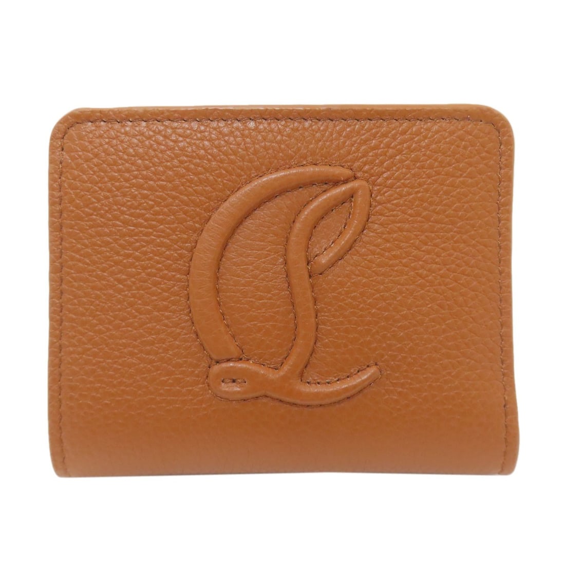 Christian Louboutin Leather Bifold Wallet with Coin Pocket by My Side: Christian Louboutin Leather Bifold Wallet with Coin Pocket by My Side Elevate your everyday style with the Christian Louboutin Leather Bifold Wallet, expertly crafted in rich brown leather from Italy.