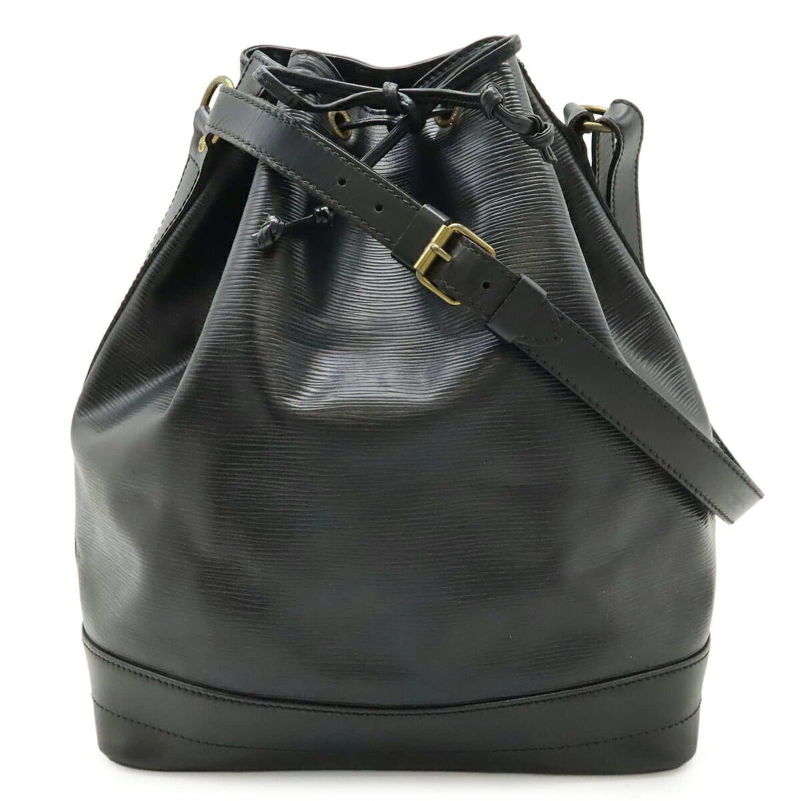 Louis Vuitton Epi Leather Shoulder Bag: Louis Vuitton Epi Leather Shoulder Bag A sleek and sophisticated shoulder bag, the Louis Vuitton Epi Leather in black is a timeless piece perfect for everyday use. With its iconic monogram pattern and