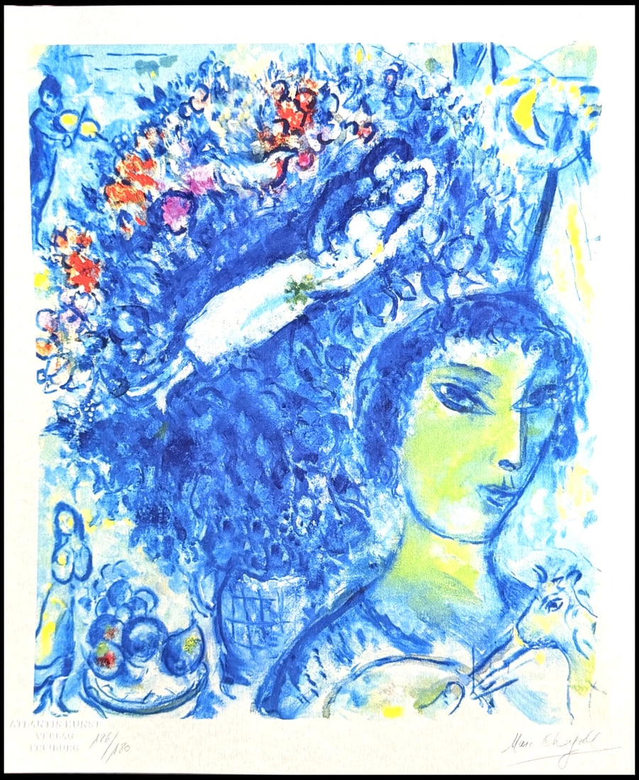 Marc Chagall Lithograph #: Marc Chagall Lithograph # A rare and unique opportunity to own a piece of art history, this 1978 lithograph by Marc Chagall is a true treasure for collectors. Printed in limited edition by Atlantis Ve