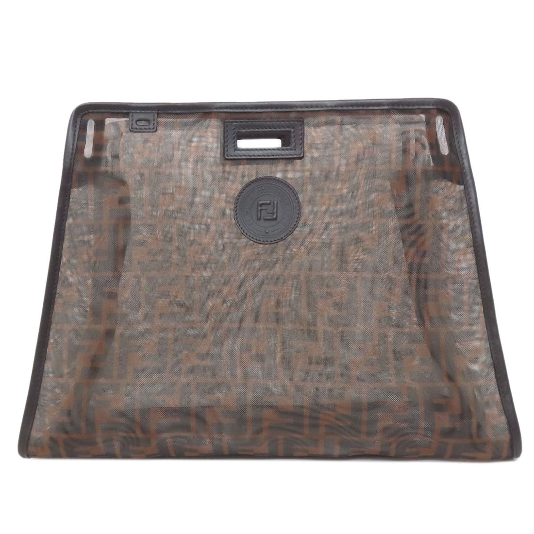 Fendi Peekaboo Cover in Zucca Pattern Nylon Mesh: Fendi Peekaboo Cover in Zucca Pattern Nylon Mesh Elevate your style with the iconic Fendi Peekaboo Cover in Zucca Pattern Nylon Mesh, a timeless accessory that adds a touch of luxury to any handbag. T