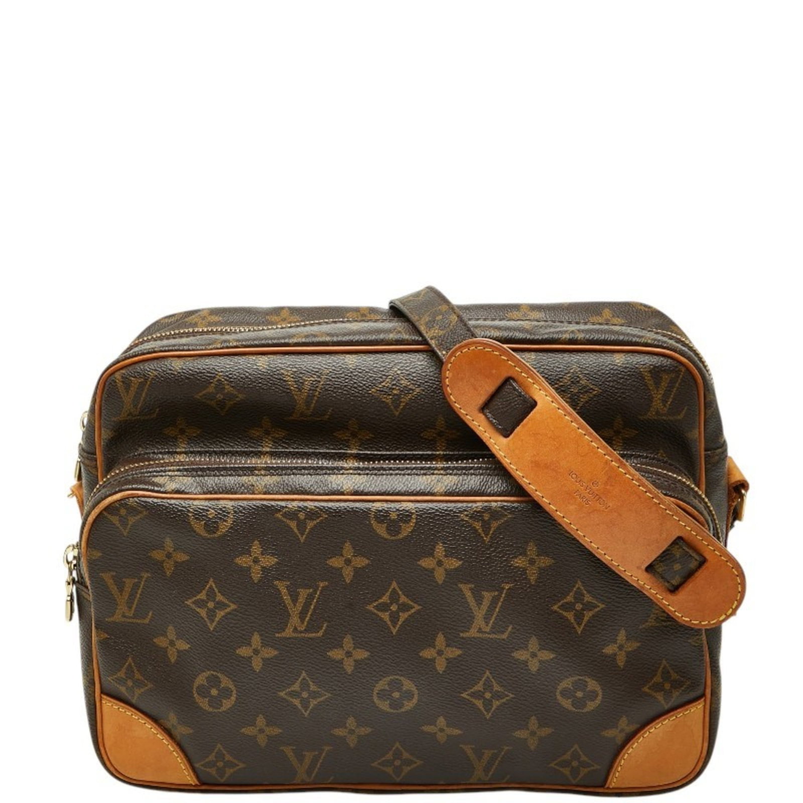 Louis Vuitton PVC and Leather Shoulder Bag: Louis Vuitton PVC and Leather Shoulder Bag A stylish and versatile Louis Vuitton shoulder bag, crafted from high-quality PVC and supple leather, boasts a timeless brown hue that adds warmth to any