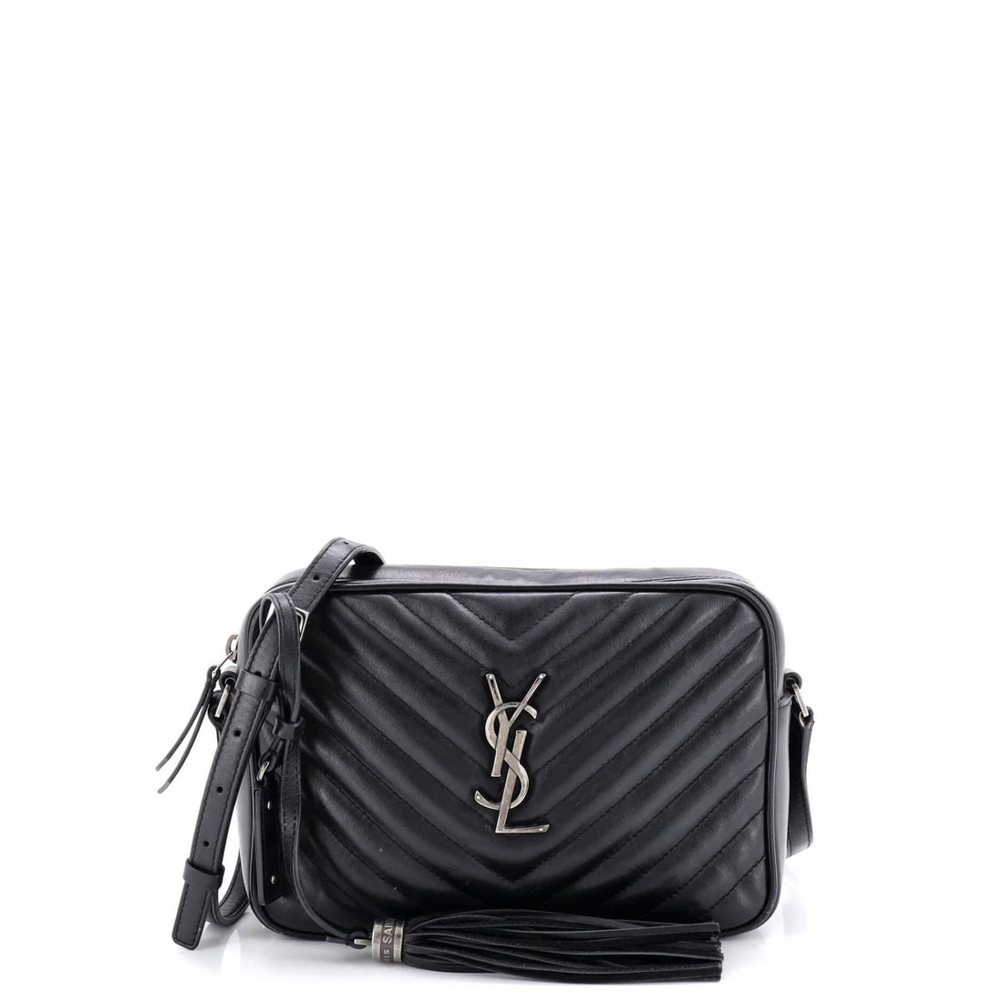 Saint Laurent Lou Camera Bag - Small Matelasse Chevron Leather: Saint Laurent Lou Camera Bag - Small Matelasse Chevron Leather The Saint Laurent Lou Camera Bag is a stylish and functional accessory that combines sleek design with practicality, perfect for everyday