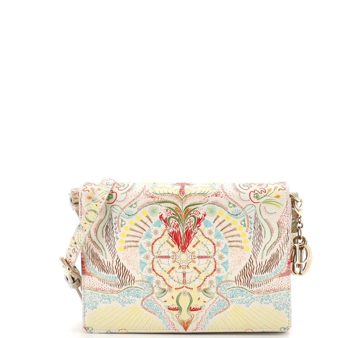 Christian Dior Lady Dior Wallet with Chain Pouch and Printed Leather (1 of 6)