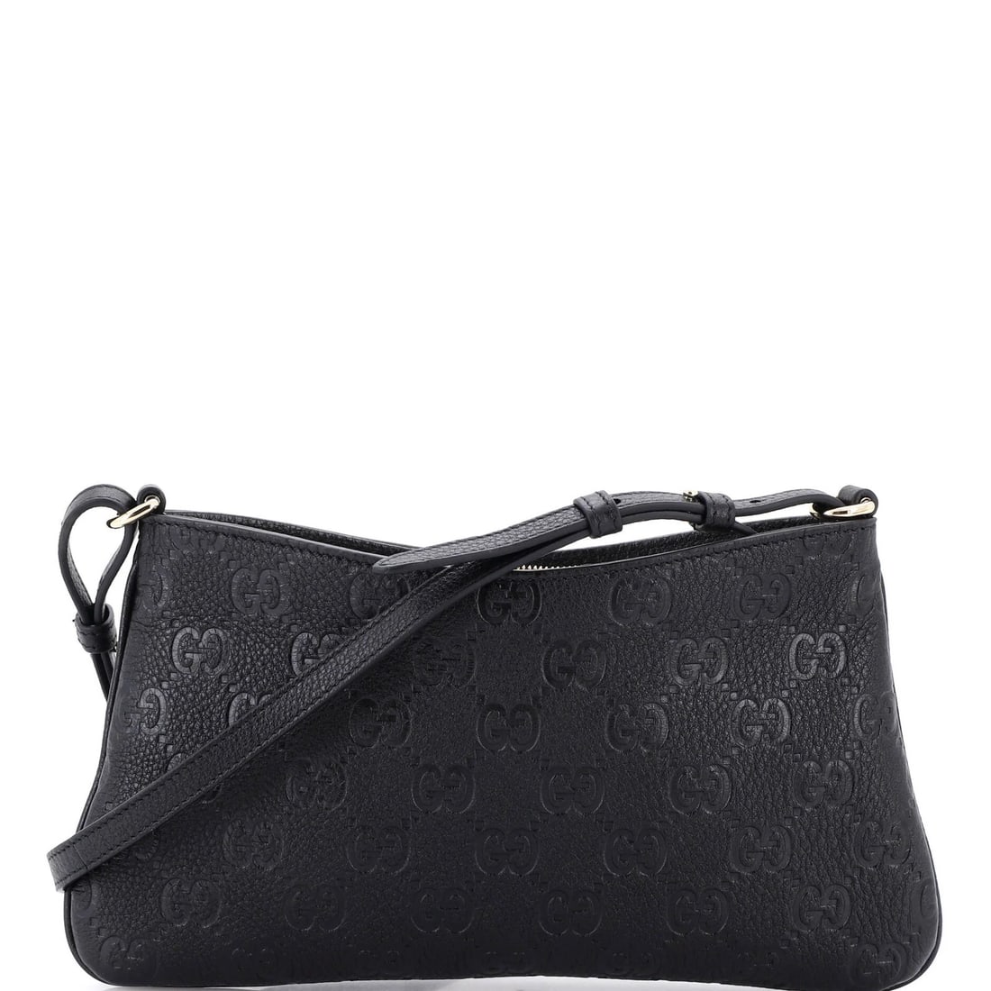 Gucci Medium Guccissima Leather Shoulder Bag with Emblem Chain: Gucci Medium Guccissima Leather Shoulder Bag with Emblem Chain Experience the epitome of luxury with this stunning Gucci Medium Guccissima Leather Shoulder Bag, boasting sleek black leather exterior a