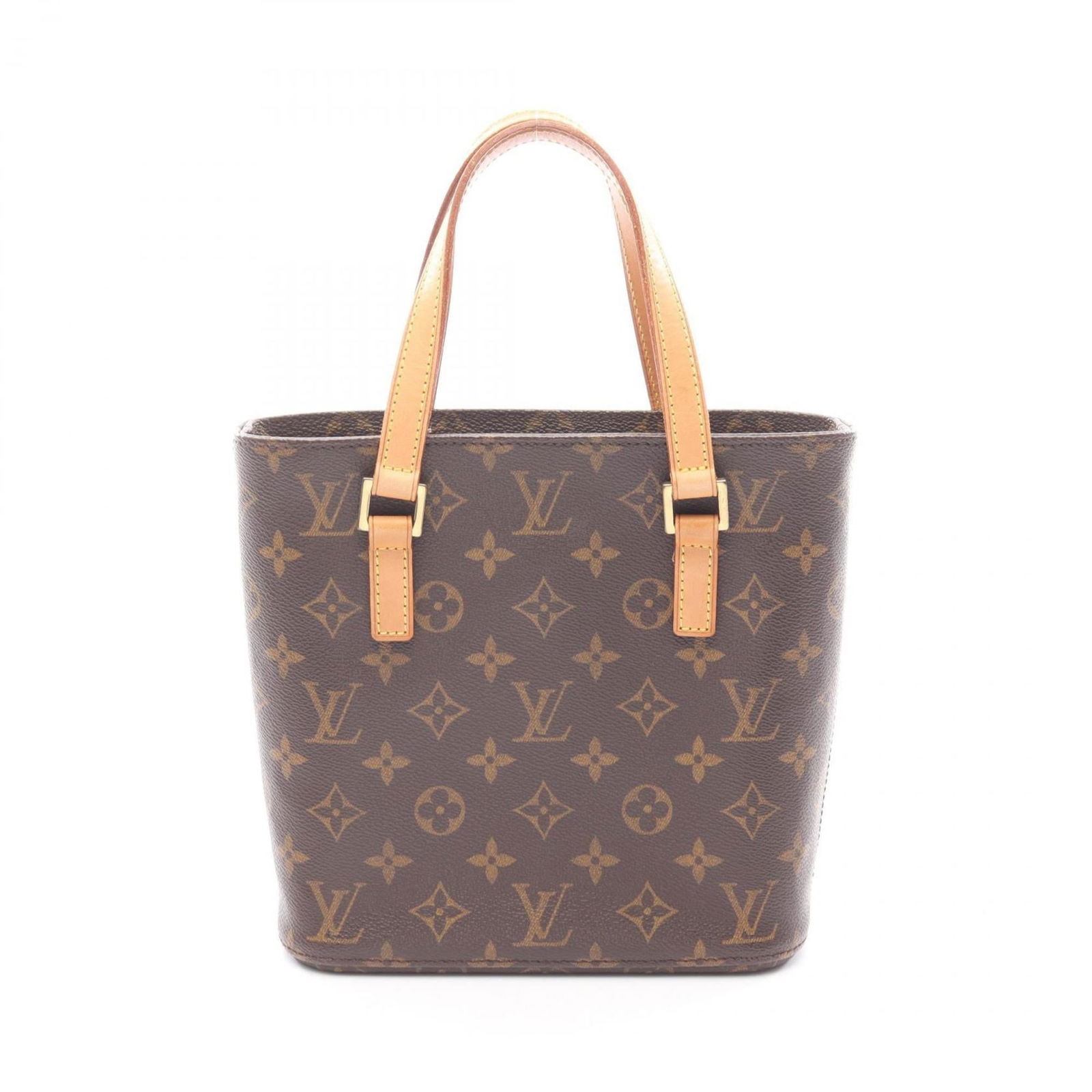 Louis Vuitton Coated Canvas and Leather Handbag: Louis Vuitton Coated Canvas and Leather Handbag A timeless piece from the iconic Louis Vuitton brand, this brown coated canvas and leather handbag boasts classic style with a touch of sophistication.