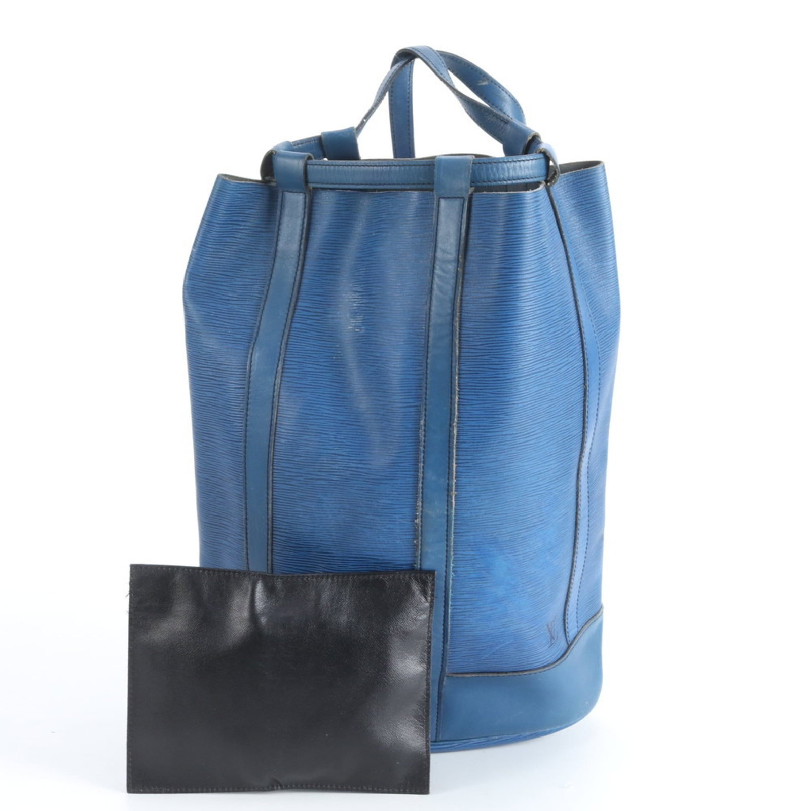 Louis Vuitton Leather Shoulder Bag: Louis Vuitton Leather Shoulder Bag A timeless piece from the iconic Louis Vuitton brand, this Toledo Blue leather shoulder bag boasts classic design with clean lines and premium quality construction.
