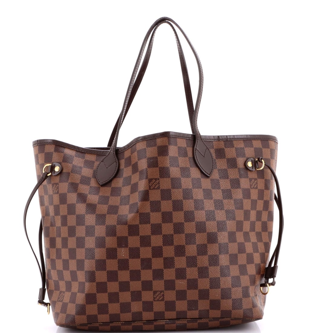 Louis Vuitton Neverfull Tote in Damier MM: Louis Vuitton Neverfull Tote in Damier MM A timeless classic, the Louis Vuitton Neverfull Tote in Damier MM exudes effortless elegance with its iconic monogram pattern and spacious interior. With its