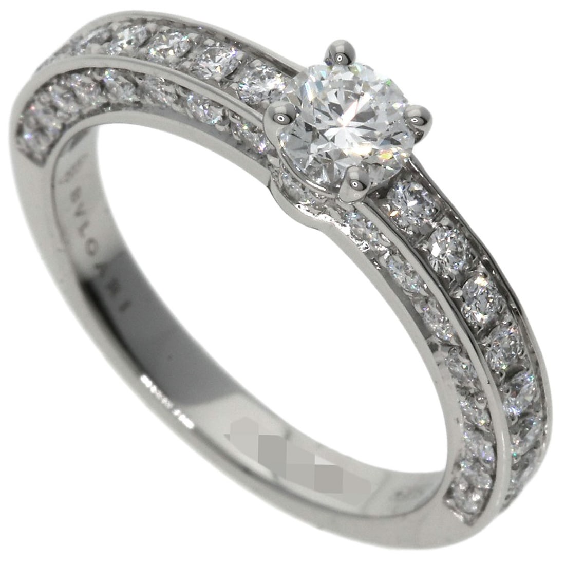 BVLGARI Dedicata Avanezia Diamond Ring in Platinum PT950: BVLGARI Dedicata Avanezia Diamond Ring in Platinum PT950 Elevate your style with the BVLGARI Dedicata Avanezia Diamond Ring in Platinum PT950, a masterpiece of Italian craftsmanship featuring a stunni