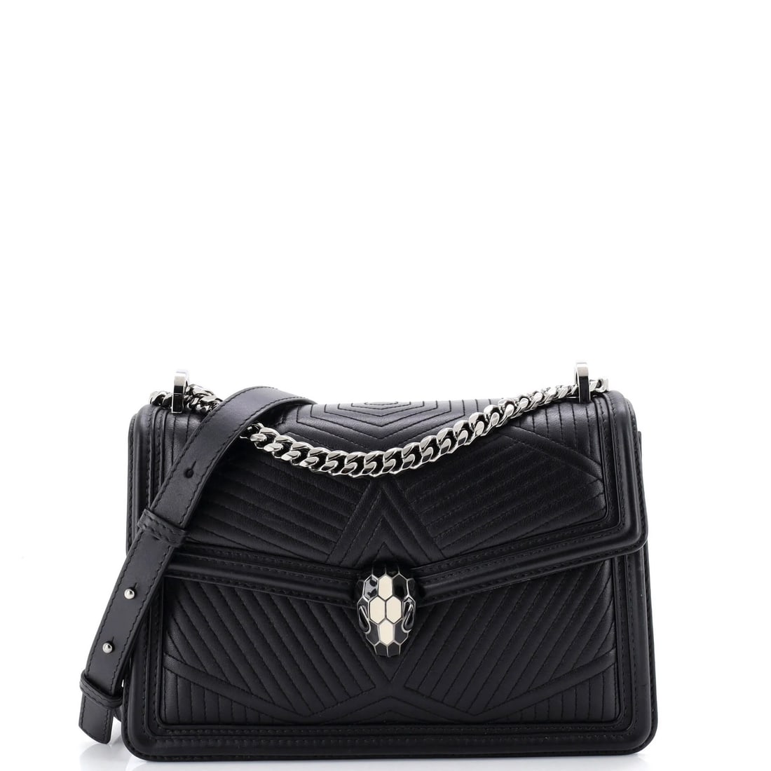 Bvlgari Serpenti Forever Quilted Leather Small Shoulder Bag: Bvlgari Serpenti Forever Quilted Leather Small Shoulder Bag The Bvlgari Serpenti Forever Quilted Leather Small Shoulder Bag is a timeless and sophisticated accessory that exudes elegance with its slee