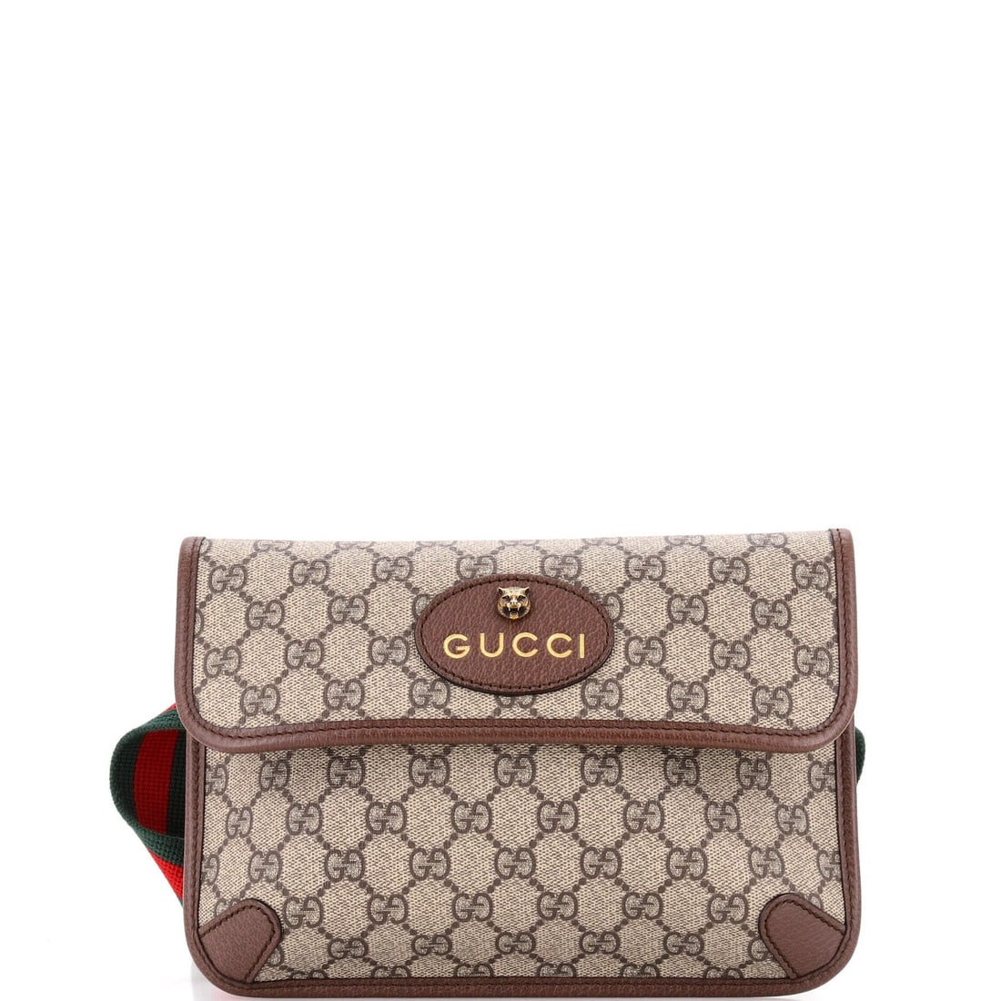 Gucci Neo Vintage Flap Belt Bag in GG Coated Canvas: Gucci Neo Vintage Flap Belt Bag in GG Coated Canvas The Gucci Neo Vintage Flap Belt Bag is a timeless piece with its signature GG Coated Canvas exterior, adding a touch of luxury to any outfit. With