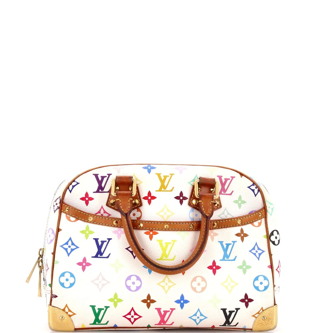 Louis Vuitton Trouville Monogram Multicolor Handbag: Louis Vuitton Trouville Monogram Multicolor Handbag A vibrant and iconic Louis Vuitton Trouville Monogram Multicolor handbag, boasting the signature multicolored monogram pattern on its canvas-coated