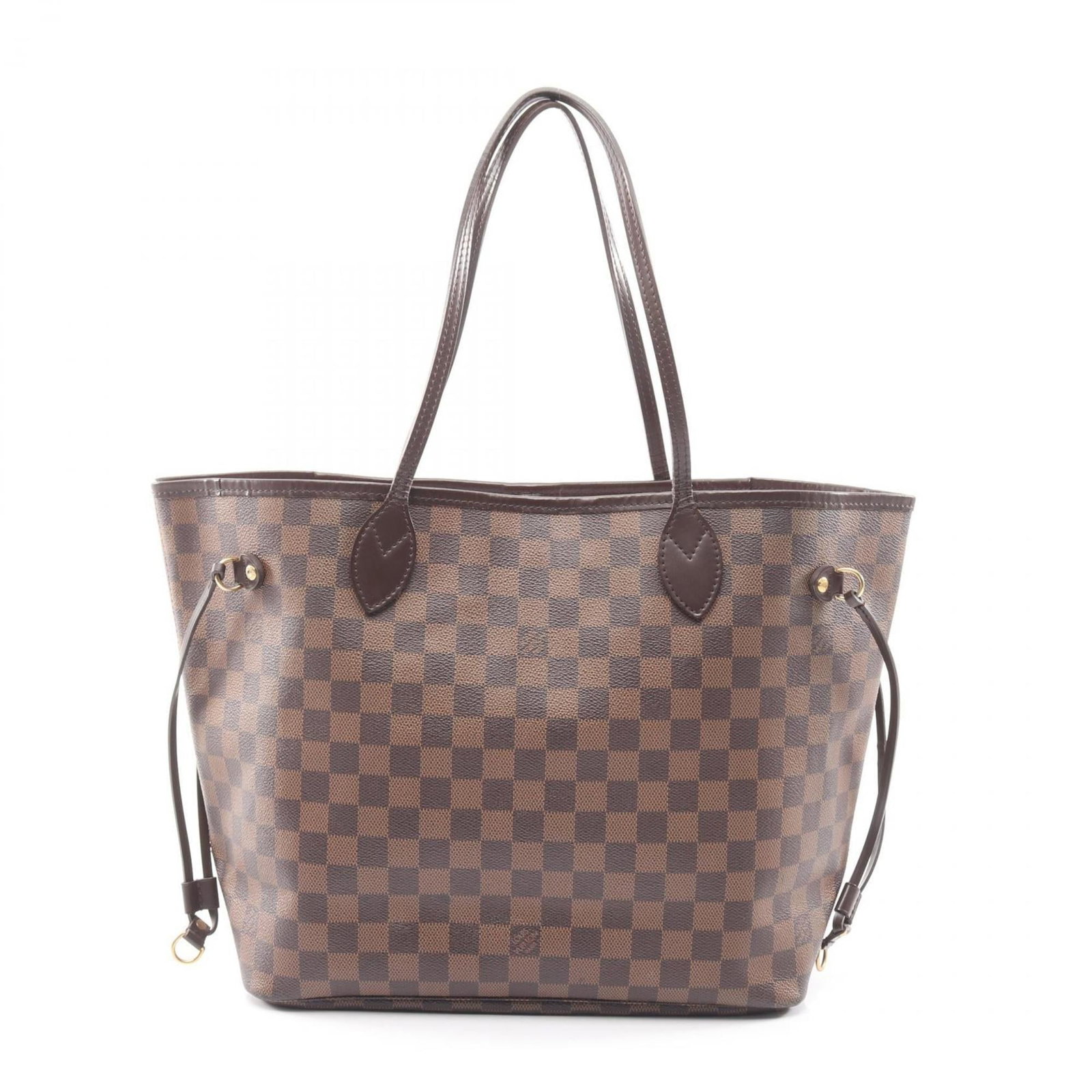 Louis Vuitton Coated Canvas Tote Bag in Leather: Louis Vuitton Coated Canvas Tote Bag in Leather A timeless classic, this Louis Vuitton Coated Canvas Tote Bag in Leather exudes sophistication and elegance with its rich brown Ebene color and premium