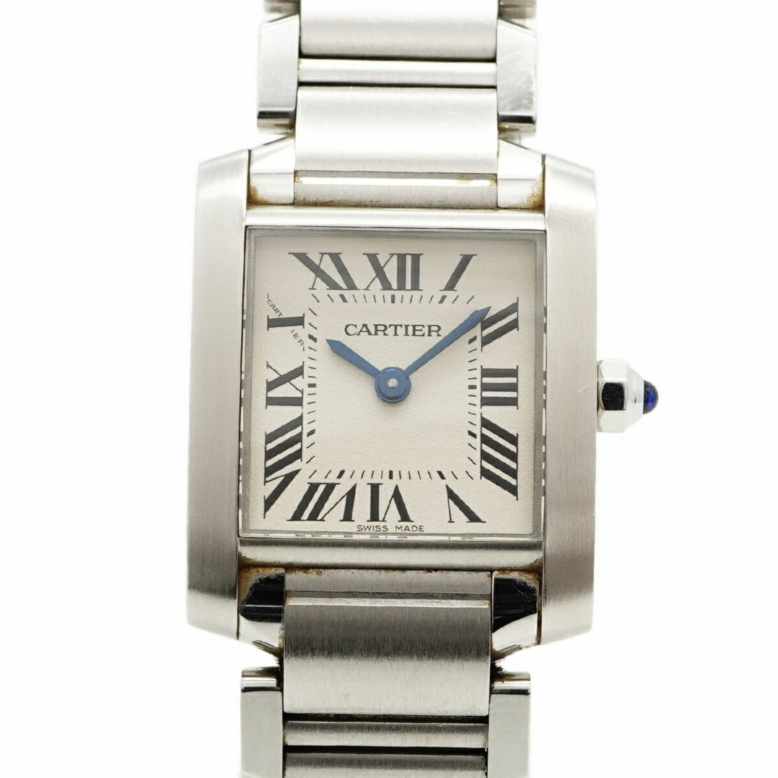 Wristwatch Cartier: Wristwatch Cartier A stunning Cartier wristwatch, boasting an ivory dial and stainless steel band, adds a touch of timeless elegance to any outfit. With its classic 20.5mm case diameter and comfortabl