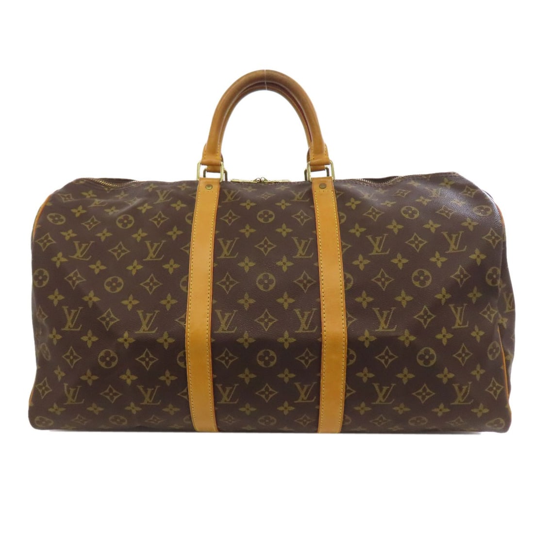 Louis Vuitton Kiepol 50 Boston Bag in Monogram Canvas: Louis Vuitton Kiepol 50 Boston Bag in Monogram Canvas Elevate your style with the iconic Louis Vuitton Kiepol 50 Boston Bag, expertly crafted in rich monogram canvas from France. This timeless piece b