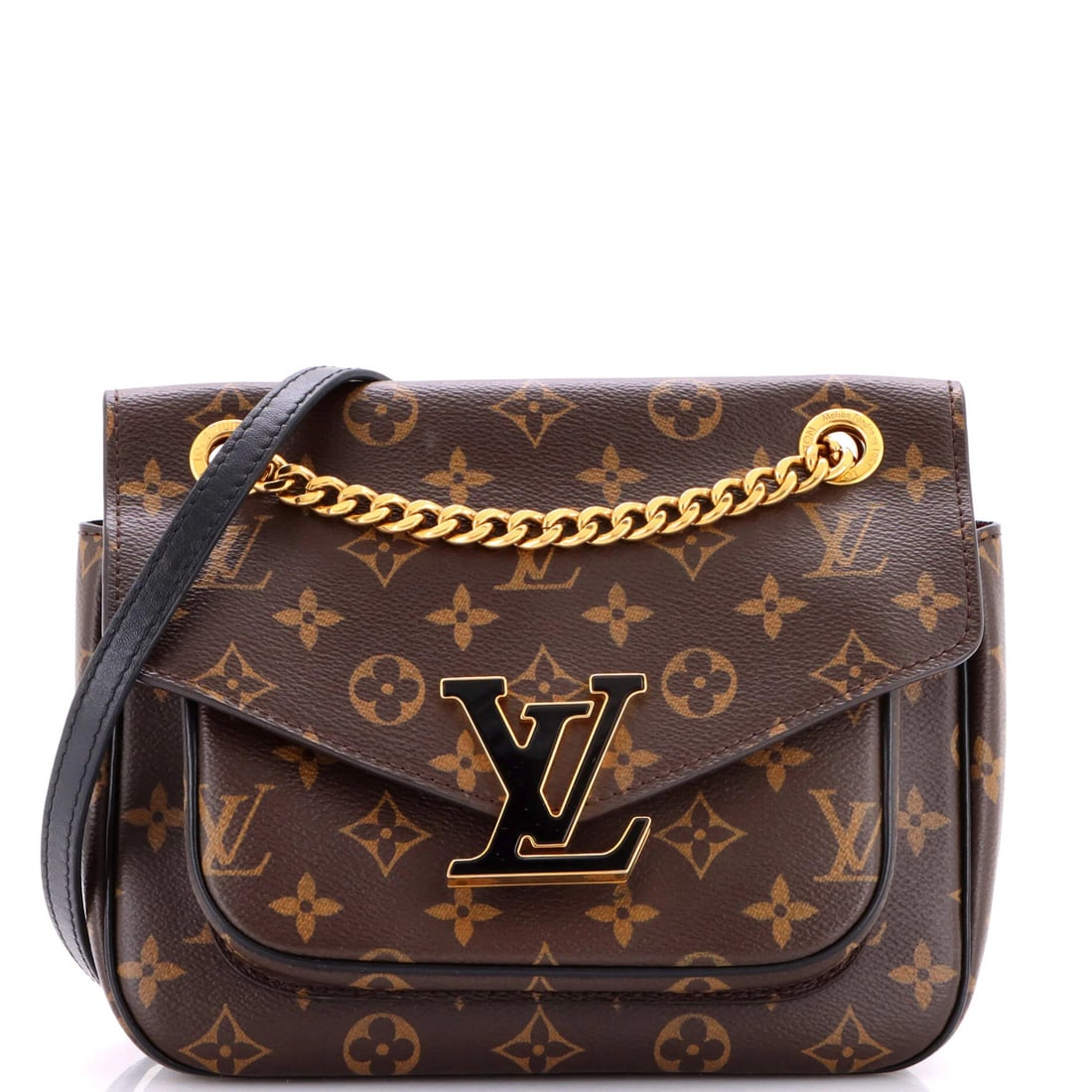 Louis Vuitton Passy Handbag in Monogram Canvas: Louis Vuitton Passy Handbag in Monogram Canvas The iconic Louis Vuitton Passy Handbag is a timeless classic, boasting the signature monogram canvas exterior in rich brown hues. With its sleek cross-bo