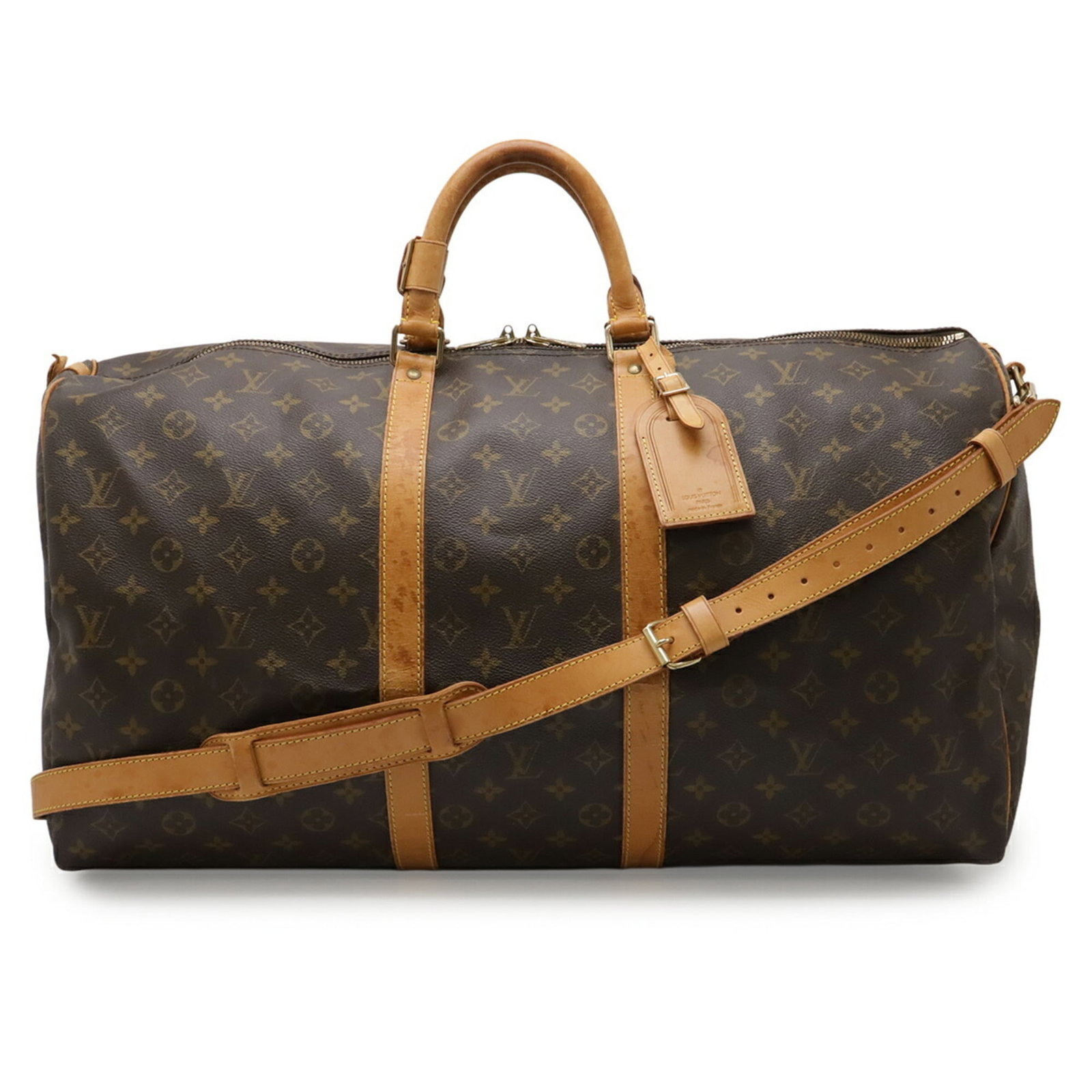 Louis Vuitton Boston Monogram Shoulder Bag: Louis Vuitton Boston Monogram Shoulder Bag A timeless and stylish addition to any handbag collection, the Louis Vuitton Boston Monogram Shoulder Bag boasts the iconic monogram pattern in rich brown hu