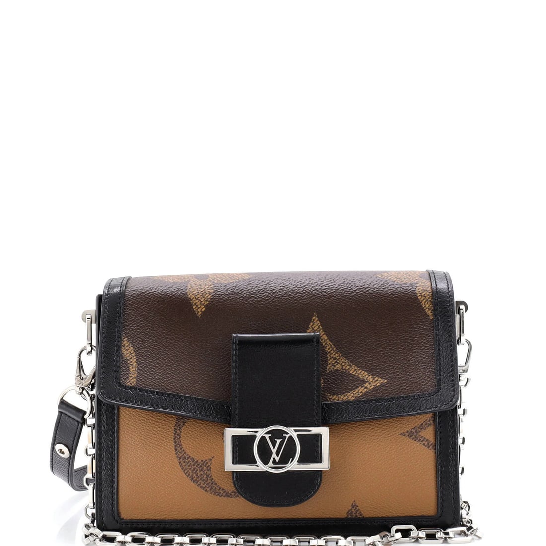 Louis Vuitton Dauphine MM Reverse Monogram Shoulder Bag: Louis Vuitton Dauphine MM Reverse Monogram Shoulder Bag Elevate your daily style with the iconic Louis Vuitton Dauphine MM Reverse Monogram Shoulder Bag, boasting a timeless design and versatile funct