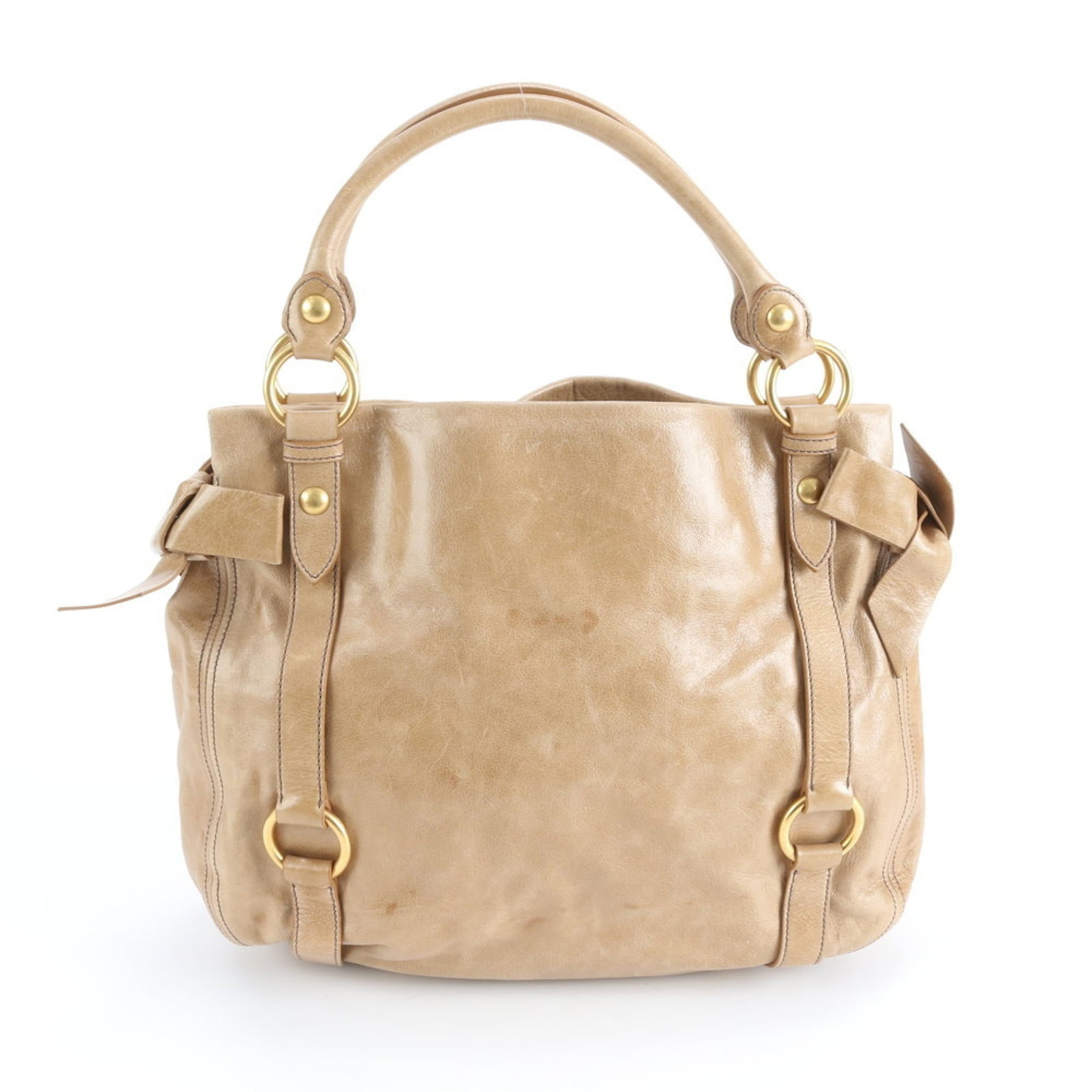 Miu Leather Tote Bag (1 of 9)