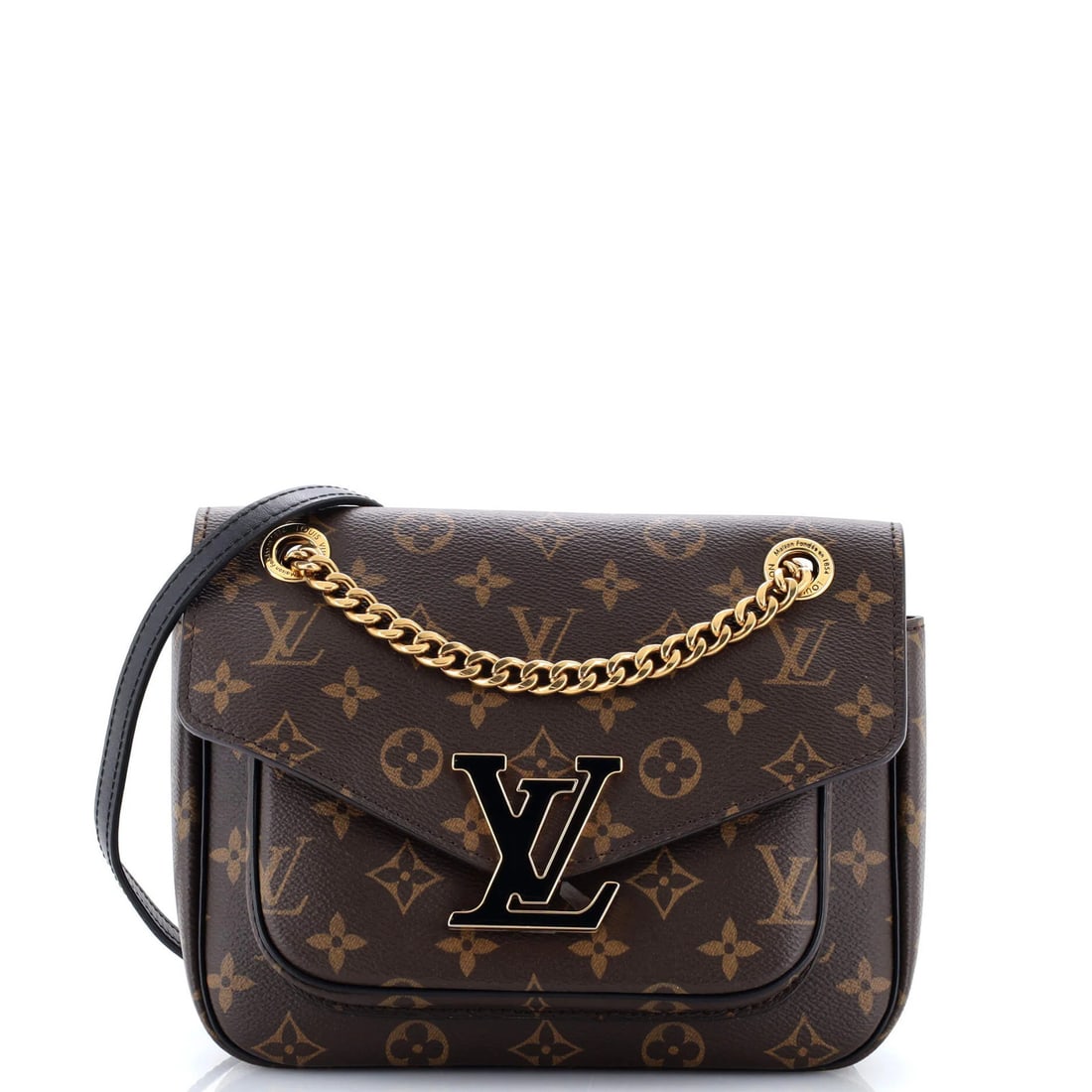 Louis Vuitton Passy Handbag in Monogram Canvas: Louis Vuitton Passy Handbag in Monogram Canvas The iconic Louis Vuitton Passy Handbag is a timeless classic, boasting the signature monogram canvas exterior in rich brown hues. With its sleek cross-bo