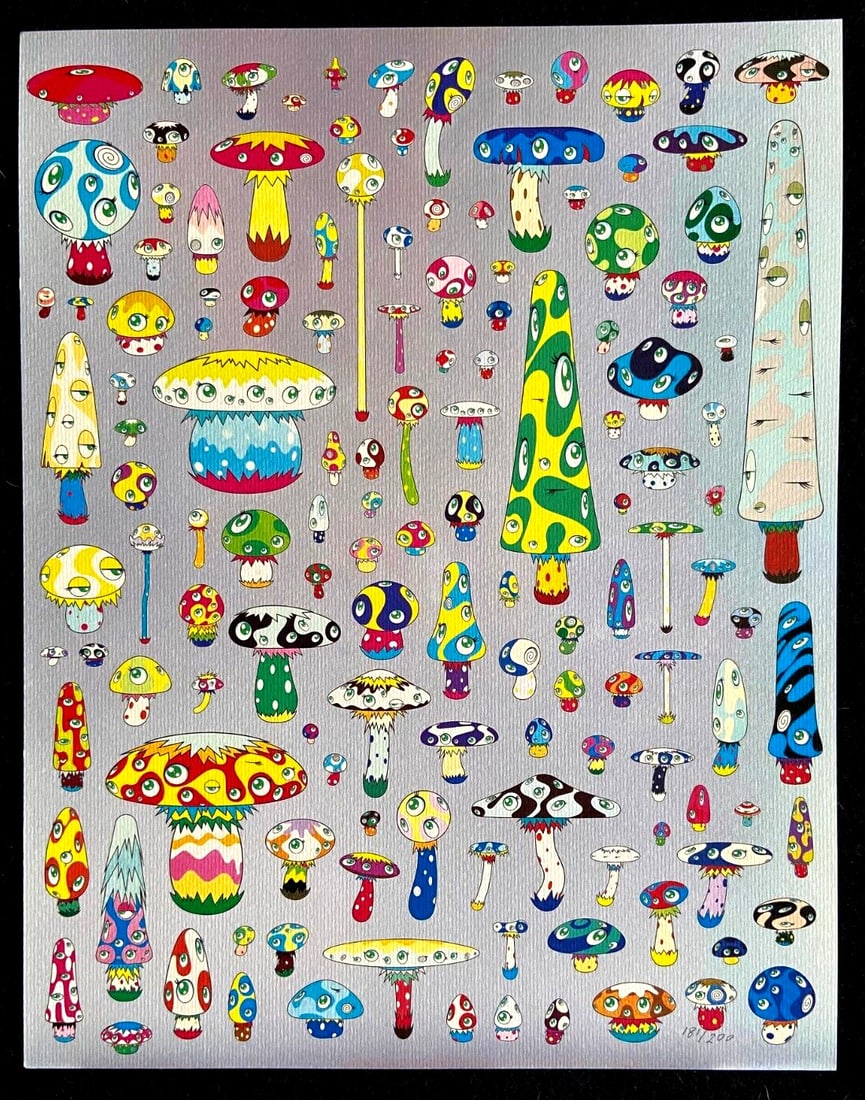 Numbered Takashi Murakami Lithograph Mori Art Museum: Numbered Takashi Murakami Lithograph Mori Art Museum Own a piece of modern art history with this highly sought-after lithograph by renowned Japanese artist Takashi Murakami, printed in 2015 by the