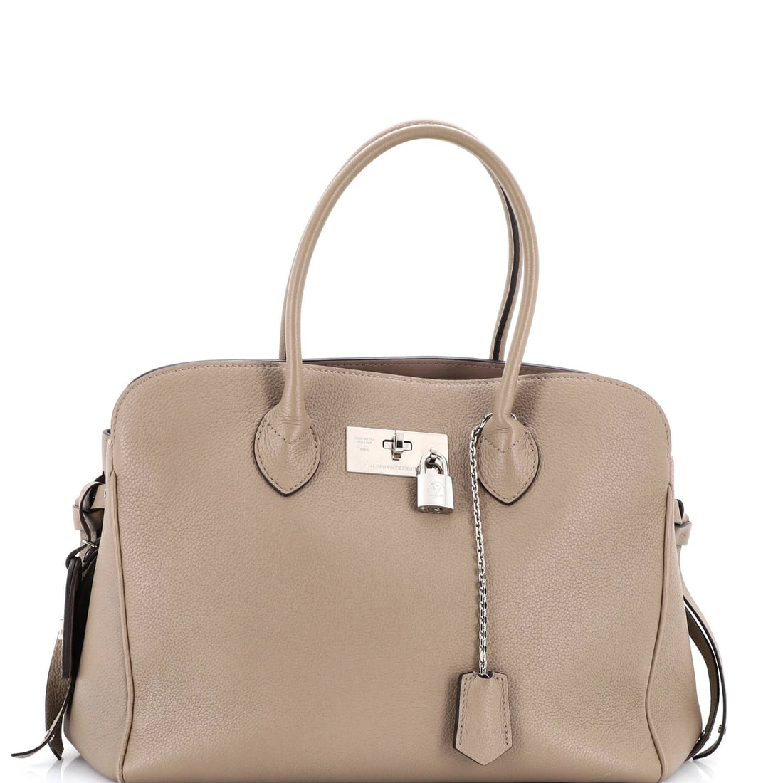 Louis Vuitton Veau Nuage Calfskin Milla MM Handbag: Louis Vuitton Veau Nuage Calfskin Milla MM Handbag The Louis Vuitton Veau Nuage Calfskin Milla MM Handbag is a timeless classic, boasting a neutral exterior with subtle creases and cracking that only