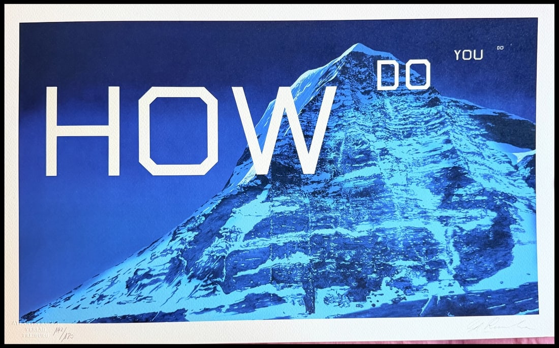 Lithograph Ed Ruscha: Lithograph Ed Ruscha A rare opportunity to own a piece of art history, this 1991 lithograph by Ed Ruscha is one of only 180 copies printed by Atlantis Verlag Freiburg. The work showcases Ruscha's sign