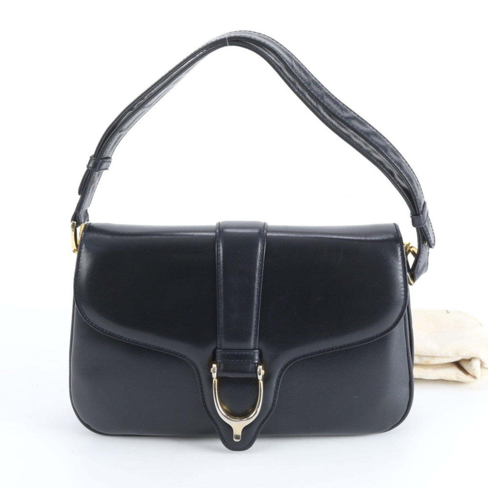 Gucci Leather Shoulder Bag: Gucci Leather Shoulder Bag A timeless Gucci leather shoulder bag in sleek black, perfect for adding an air of sophistication to any outfit. With its classic design and premium leather material, this s