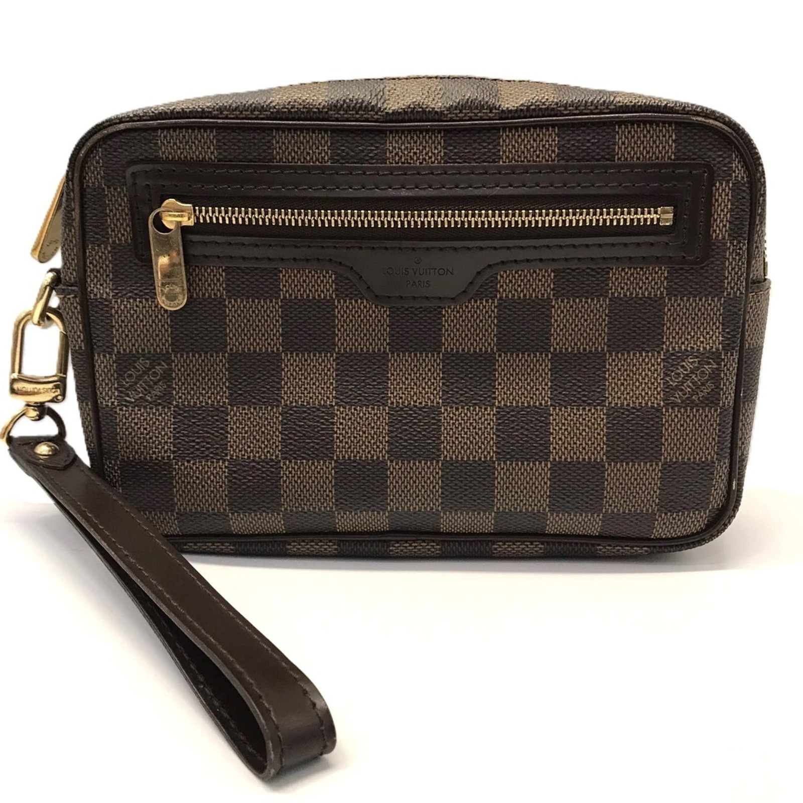 Louis Vuitton Damier Canvas Pochette Clutch Bag: Louis Vuitton Damier Canvas Pochette Clutch Bag Elevate your evening look with the iconic Louis Vuitton Damier Canvas Pochette Clutch Bag, boasting a timeless design and versatile functionality. This