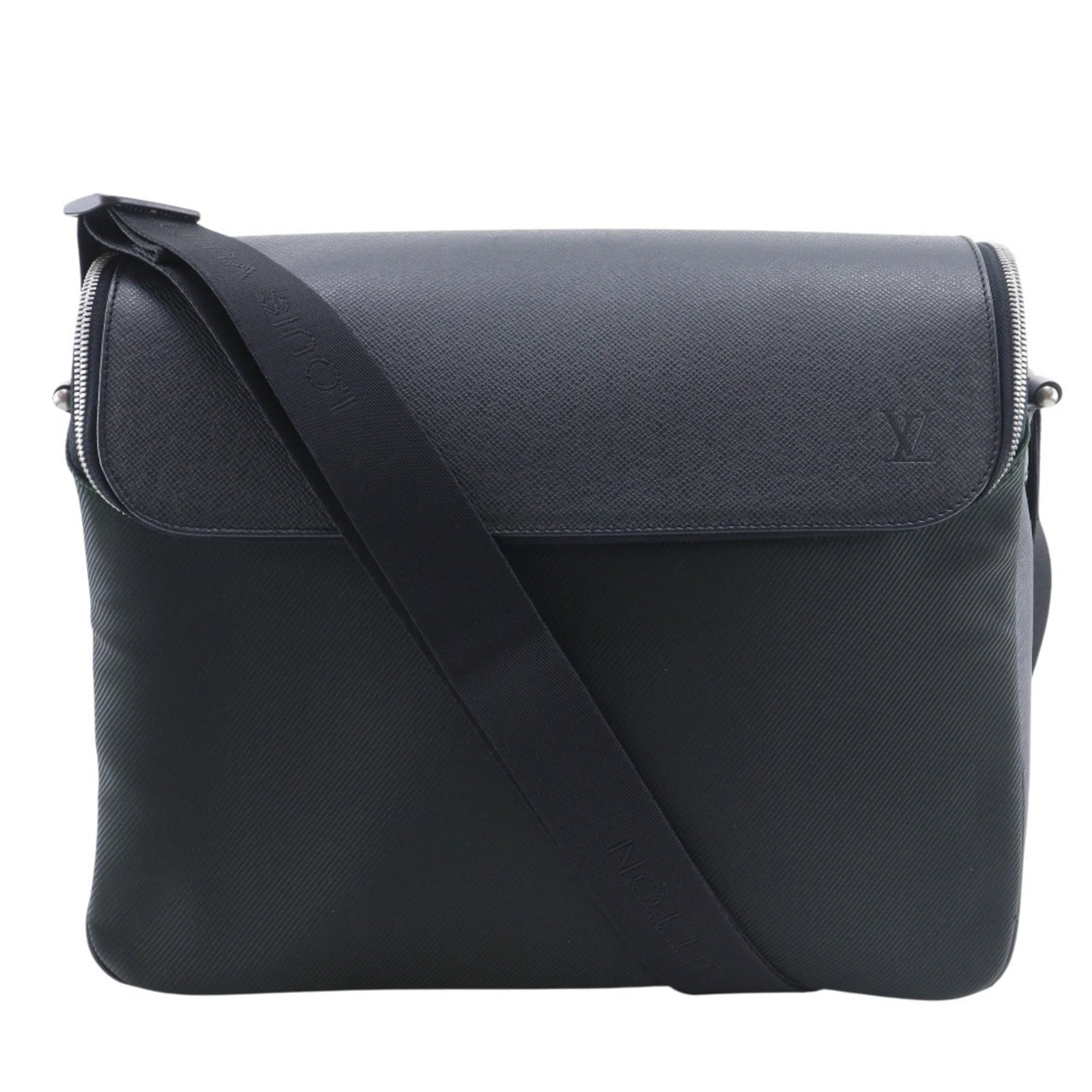 Louis Vuitton Shoulder Bag - Taiga Leather and Nylon Canvas: Louis Vuitton Shoulder Bag - Taiga Leather and Nylon Canvas A pre-owned Louis Vuitton shoulder bag, crafted from durable Taiga leather and nylon canvas, boasts the iconic Ardoise color. With its class