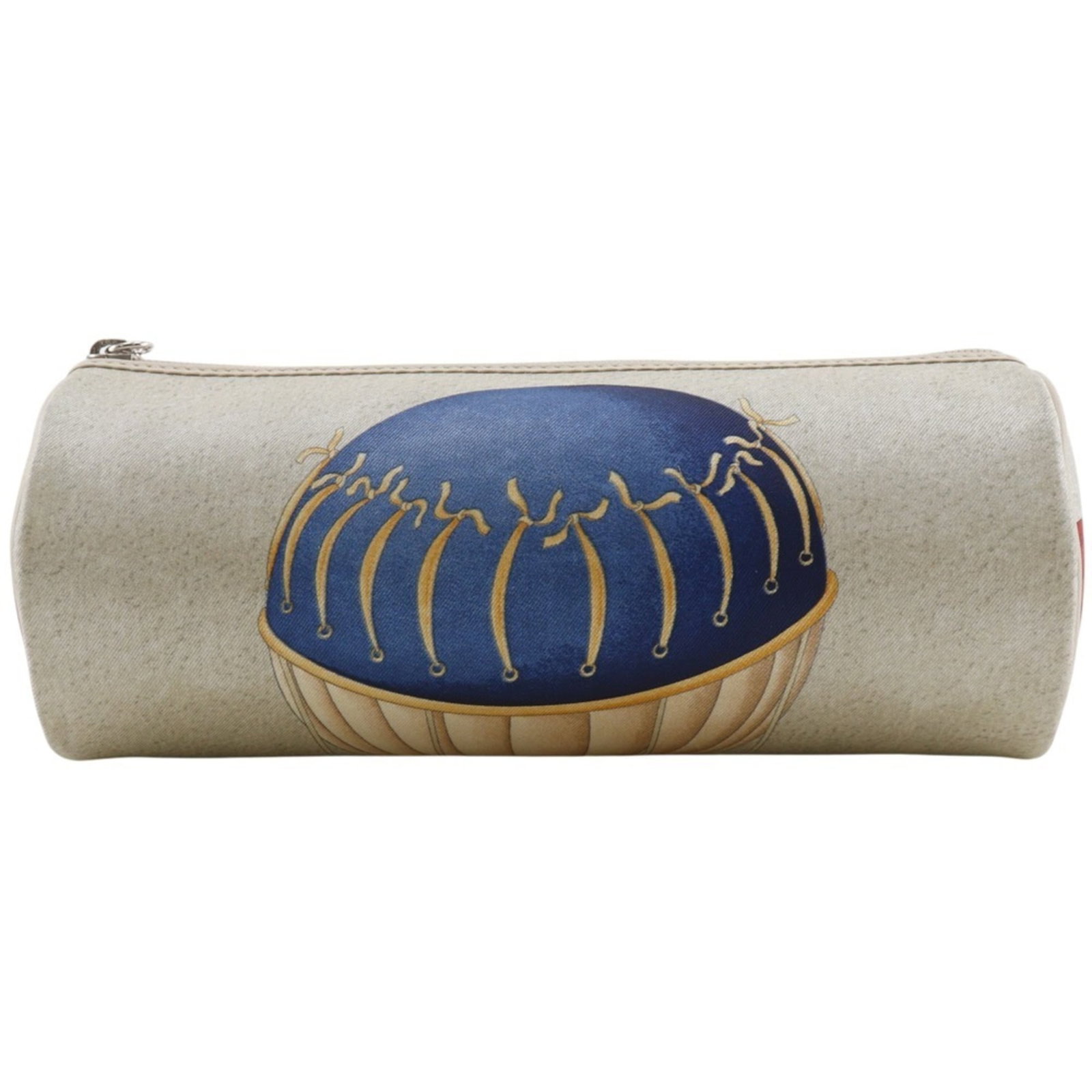 Bvlgari Pouch in Nylon Canvas: Bvlgari Pouch in Nylon Canvas A stylish and versatile Bvlgari nylon canvas pouch, perfect for adding a touch of luxury to your daily essentials. With its classic beige color and durable construction,