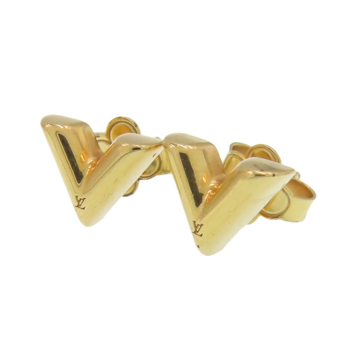 Metal LOUIS VUITTON M68153 Essential V earring: Metal LOUIS VUITTON M68153 Essential V earring Elevate your style with the iconic LOUIS VUITTON M68153 Essential earring, boasting sleek metal construction and a luxurious gold finish that adds a touc
