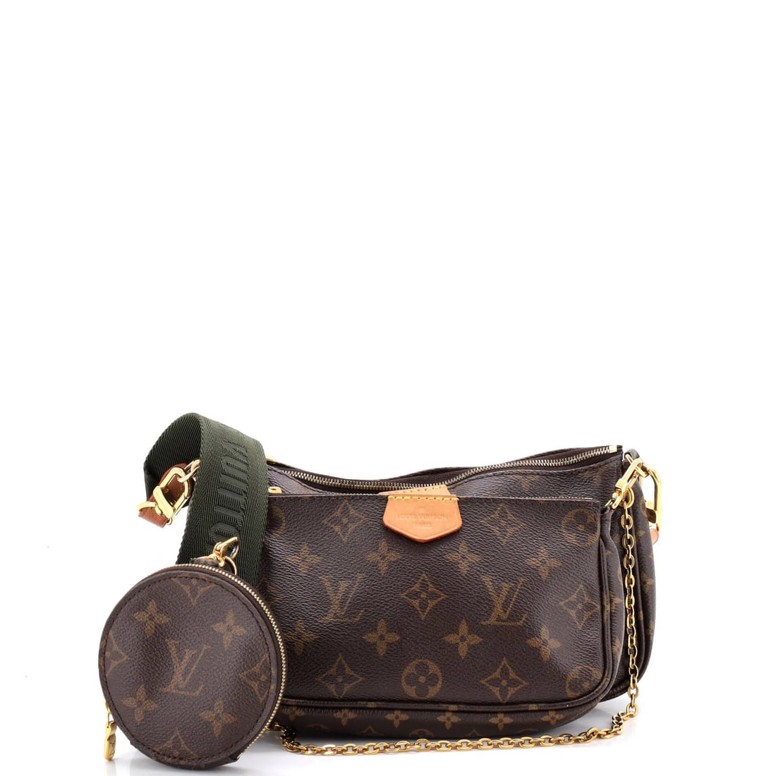 Canvas Louis Vuitton Multi Pochette Accessoires Monogram: Canvas Louis Vuitton Multi Pochette Accessoires Monogram A rare and stylish find, this Louis Vuitton Multi Pochette Accessoires Monogram canvas bag boasts the iconic monogram pattern in rich brown hue