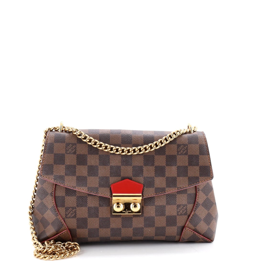 Louis Vuitton Damier Caissa Clutch: Louis Vuitton Damier Caissa Clutch A timeless and sophisticated accessory, the Louis Vuitton Damier Caissa Clutch boasts classic design with modern charm, its iconic Damier pattern adding a touch of e