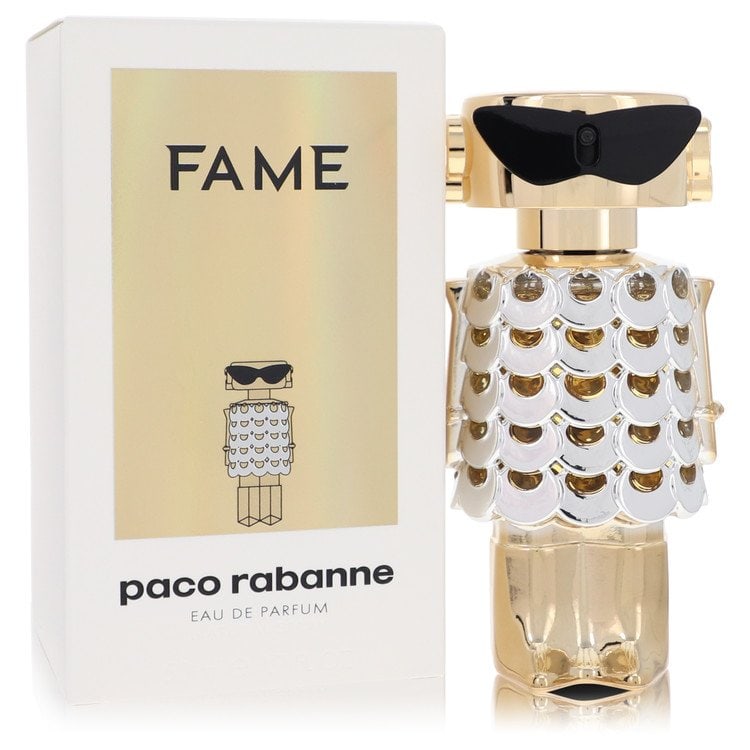 Paco Rabanne Fame Eau de Parfum Spray: Paco Rabanne Fame Eau de Parfum Spray Experience the seductive charm of Paco Rabanne Fame, a sophisticated eau de parfum spray that exudes confidence and allure. With its 1.7 oz size and 400g weight,