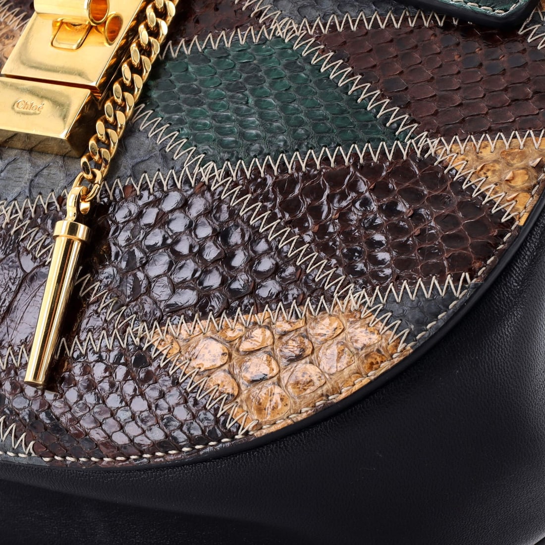 Chloe Drew Small Python Crossbody Bag - 7