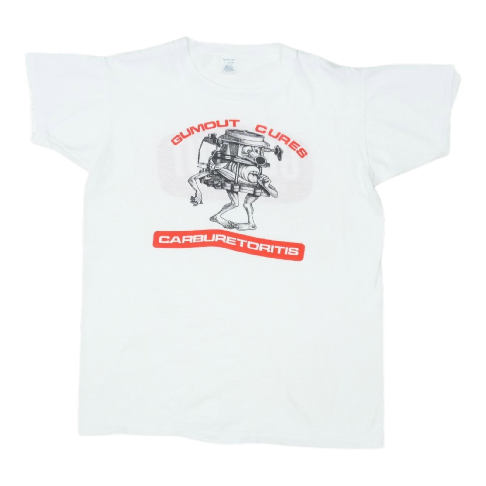 Shirt 1970s Gumout Carburetor Cleaner: Shirt 1970s Gumout Carburetor Cleaner Get ready to rev up your wardrobe with this vintage 1970s Gumout Carburetor Cleaner shirt, featuring bold front and back graphics that are sure to make a statemen