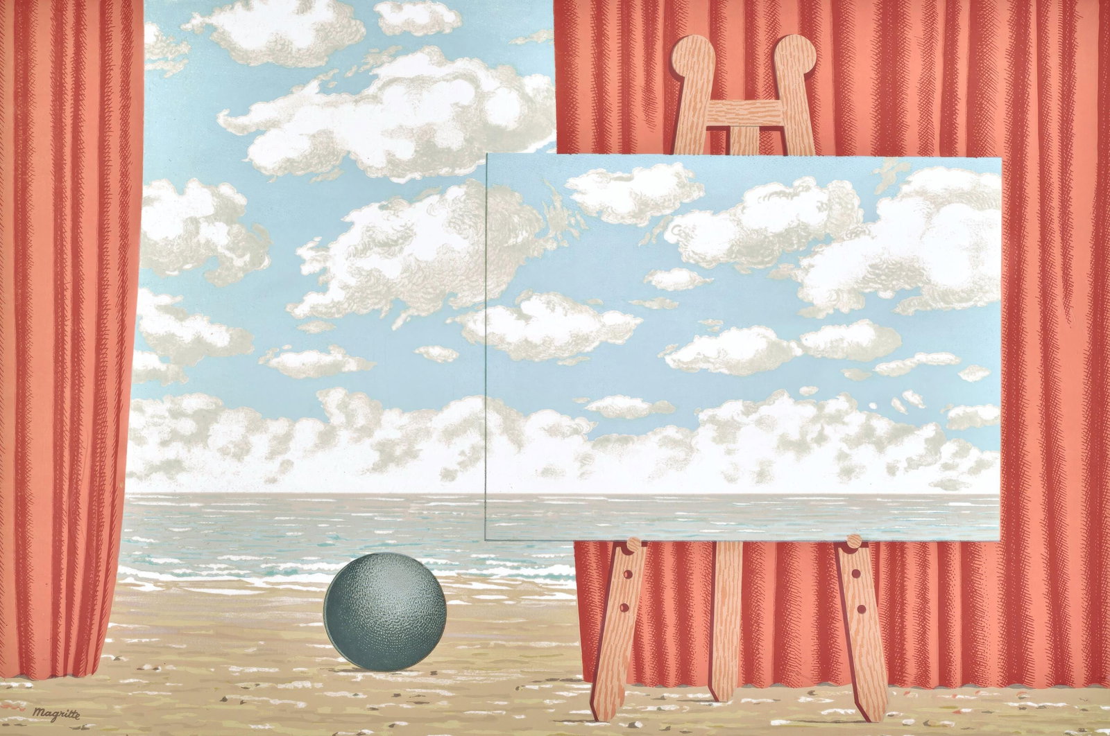 Rene Magritte, The Beautiful Captive, from Found Children of Lithograph, 1968: Rene Magritte, The Beautiful Captive, from Found Children of Lithograph, 1968 Experience the surrealist mastermind Rene Magritte's thought-provoking lithograph, La Belle Captive (The Beautiful Captive