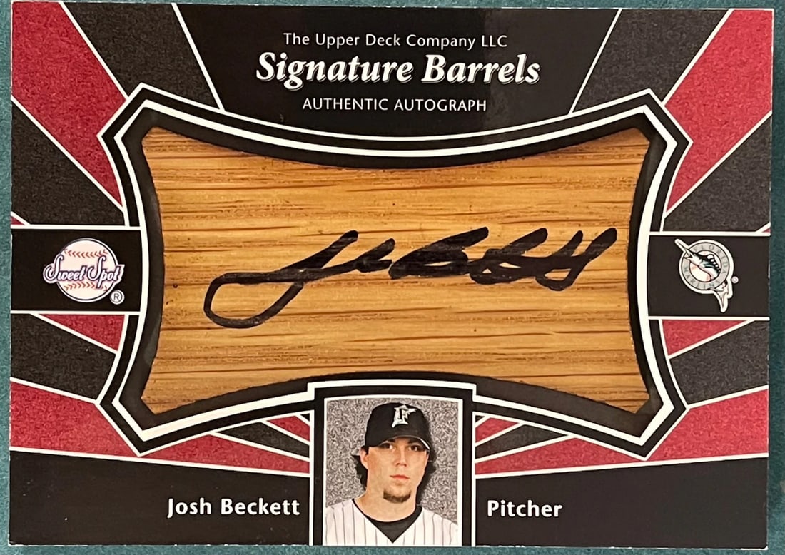 Card Josh Beckett Autographed 2004 Upper Deck Sweet Spot: Card Josh Beckett Autographed 2004 Upper Deck Sweet Spot Get ready to relive the excitement of Josh Beckett's dominant 2004 season with this authentic autographed Upper Deck Sweet Spot card. Featuring