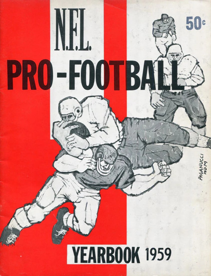 Yearbook 1959 National Football League Unsigned: Yearbook 1959 National Football League Unsigned Get ready to relive the excitement of 1959 NFL football with this rare and authentic yearbook, complete with all original pages in good condition. As an