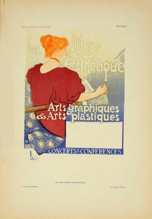 Poster La Libre By Rysselberghe For Affiches Etrangeres 1897 Original Vintage: Poster La Libre By Rysselberghe For Affiches Etrangeres 1897 Original Vintage Experience the elegance of Art Nouveau with this stunning 1897 vintage poster, La Libre by Rysselberghe. Measuring 9 x