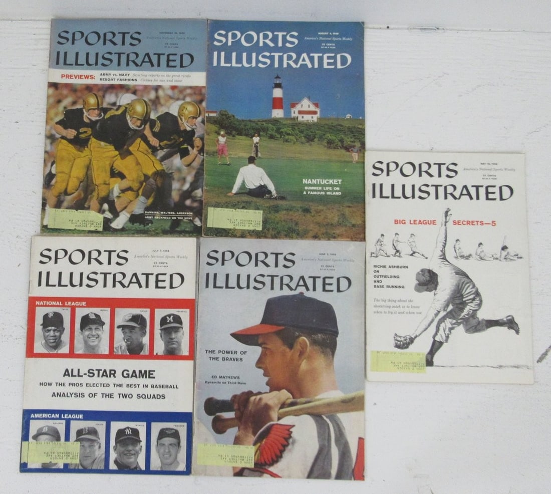 Nantucket 1958 Sports Illustrated Complete Magazine Set of 51 Issues (1 of 4)