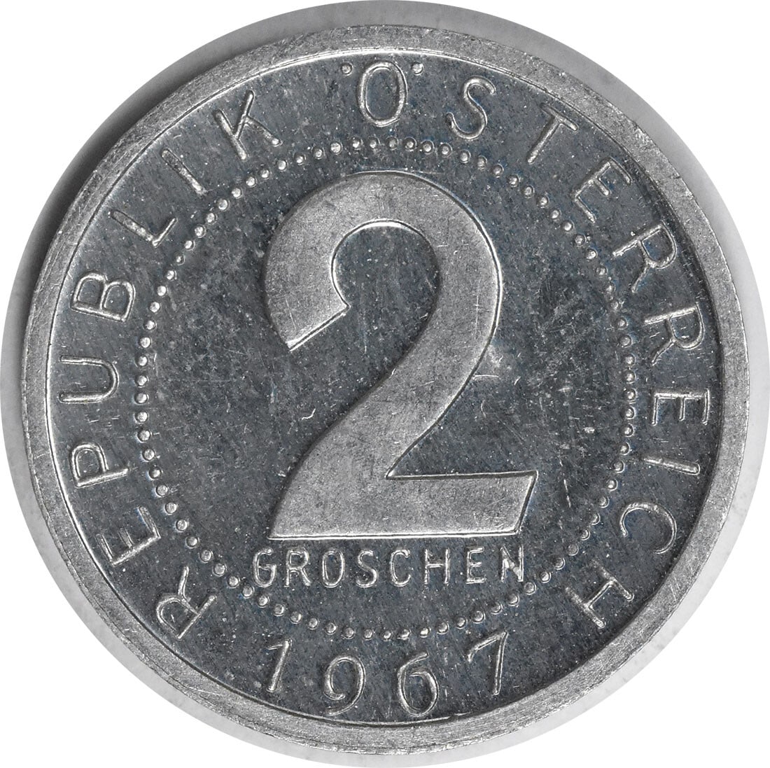 minted) 1967 Austria 2 Groschen Proof KM2876 (Only 13000: minted) 1967 Austria 2 Groschen Proof KM2876 (Only 13000 A rare opportunity to own a piece of Austrian numismatic history, this 1967 proof 2 Groschen coin is a highly sought-after collector's item. Wi