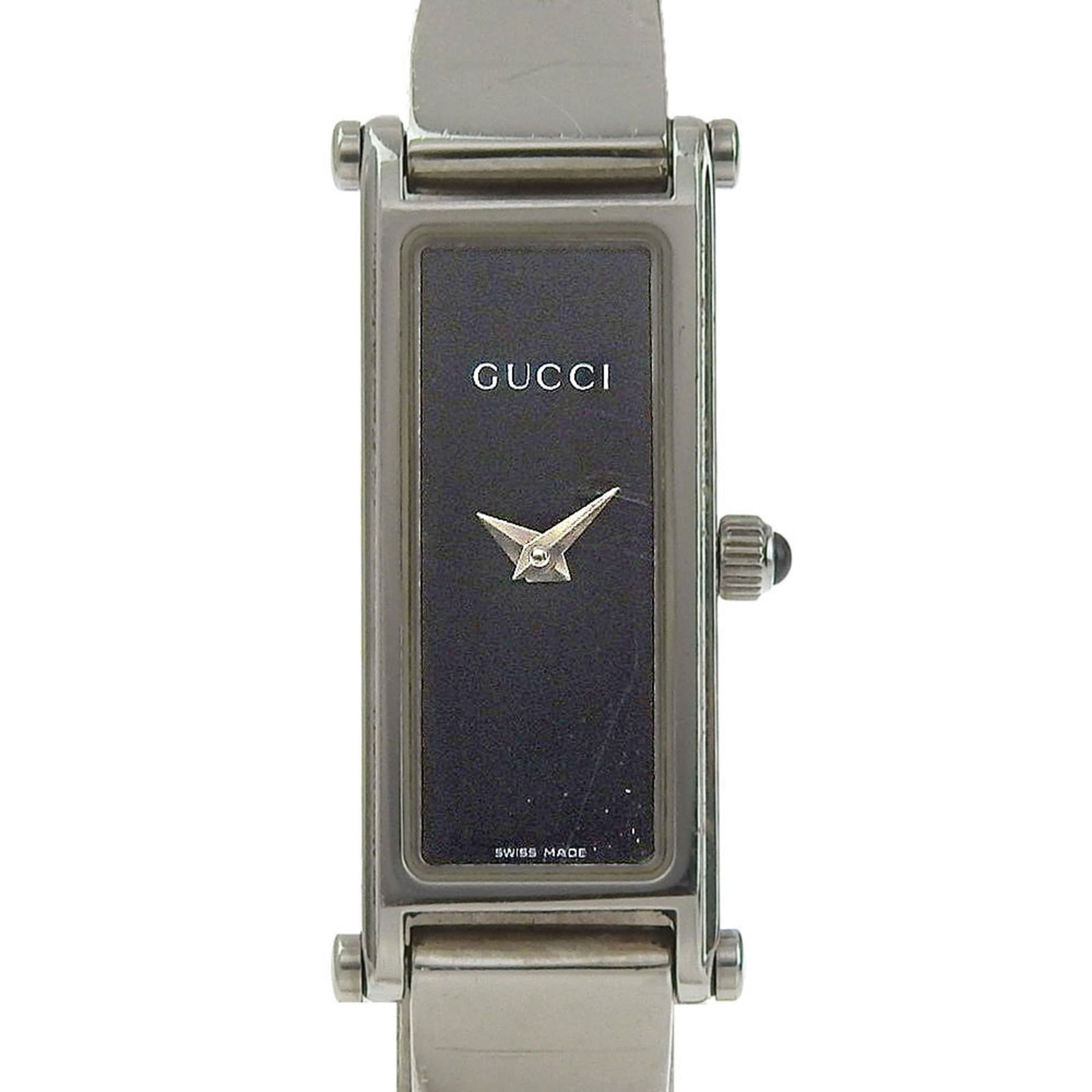 Wristwatch Gucci: Wristwatch Gucci A sleek and sophisticated Gucci wristwatch, crafted from durable stainless steel, boasts a classic black dial and slender 12mm case that complements any outfit. With its timeless desi